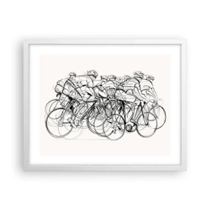 Affiche dans un cadre blanc - Poster - Ensemble en équipe - 50x40 cm