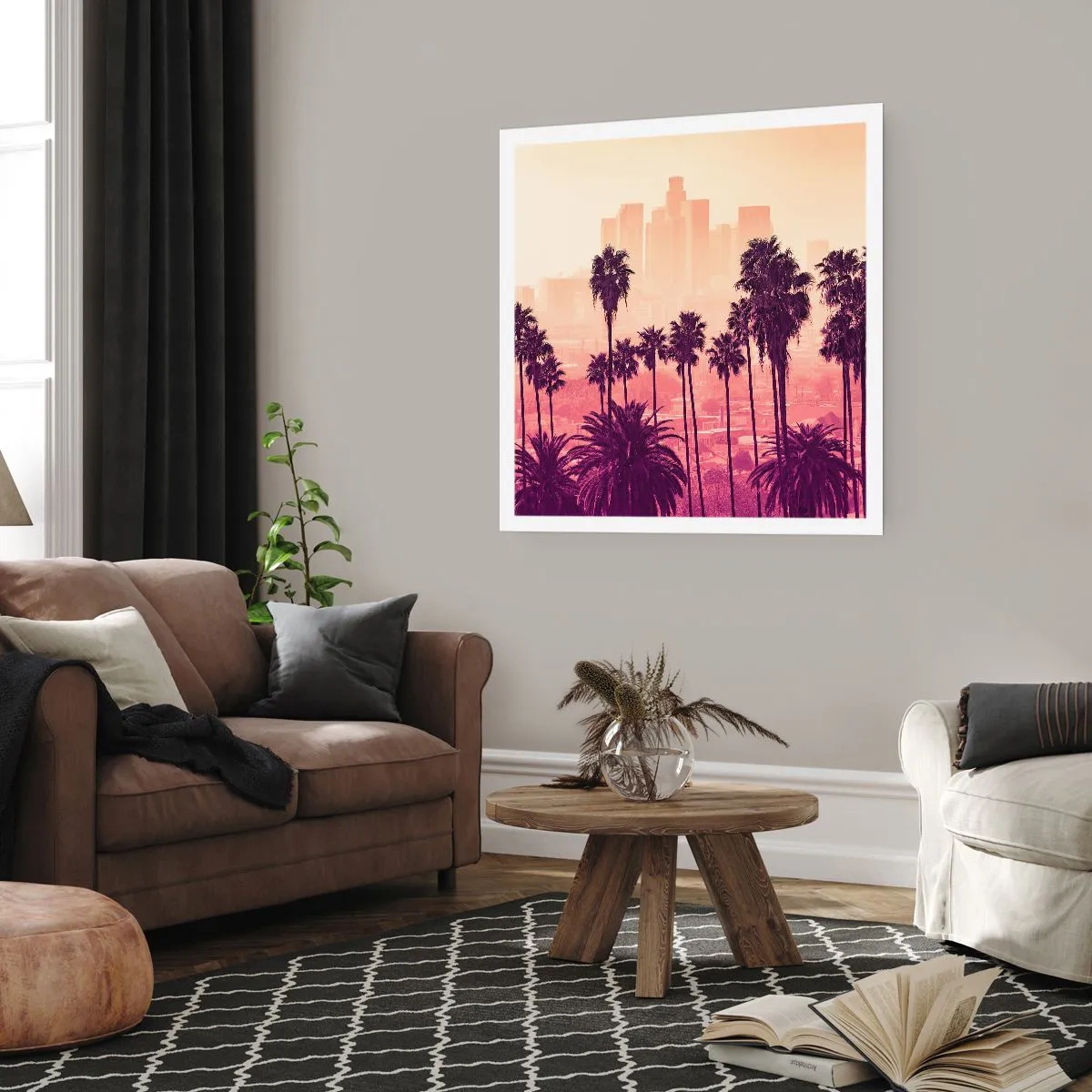 Affiche - Poster - Paysage californien - 60x60 cm