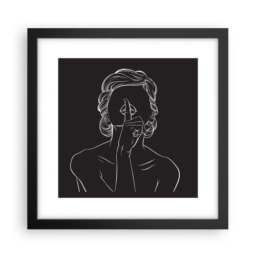Affiche dans un cadre noir - Poster - La beauté s'épanouit en silence - 30x30 cm