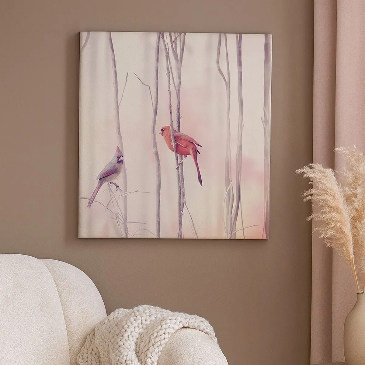 Impression sur toile - Image sur toile - Conte de la forêt rose - 30x30 cm