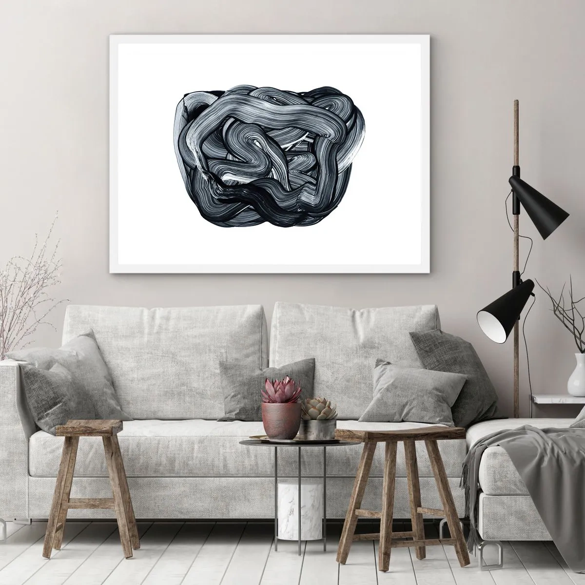 Affiche dans un cadre blanc - Poster - Ce n'est pas si simple - 91x61 cm