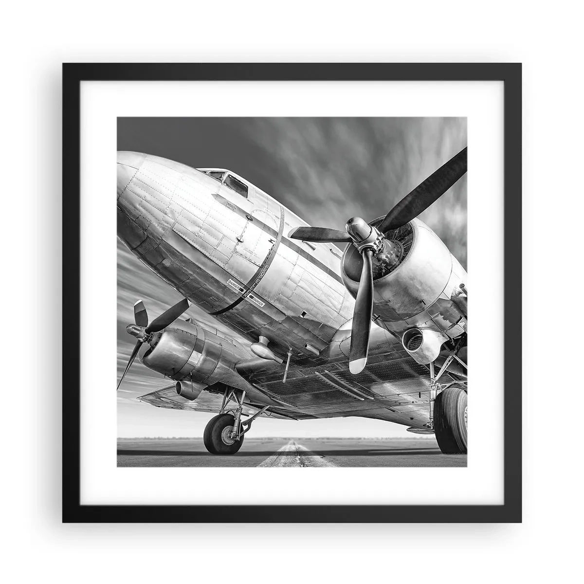 Affiche dans un cadre noir - Poster - Toujours prêt à voler - 40x40 cm