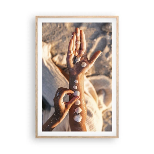 Affiche dans un chêne clair - Poster - La beauté à portée de main - 61x91 cm