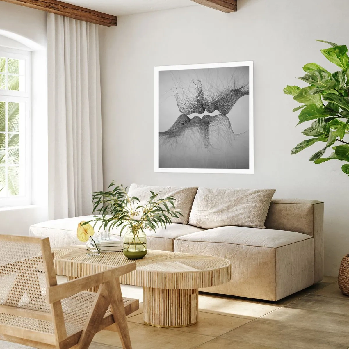 Affiche - Poster - La bise du vent - 50x50 cm