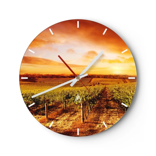 Horloge murale - Pendule murale - Légèrement fruité avec une pointe de soleil - 40x40 cm