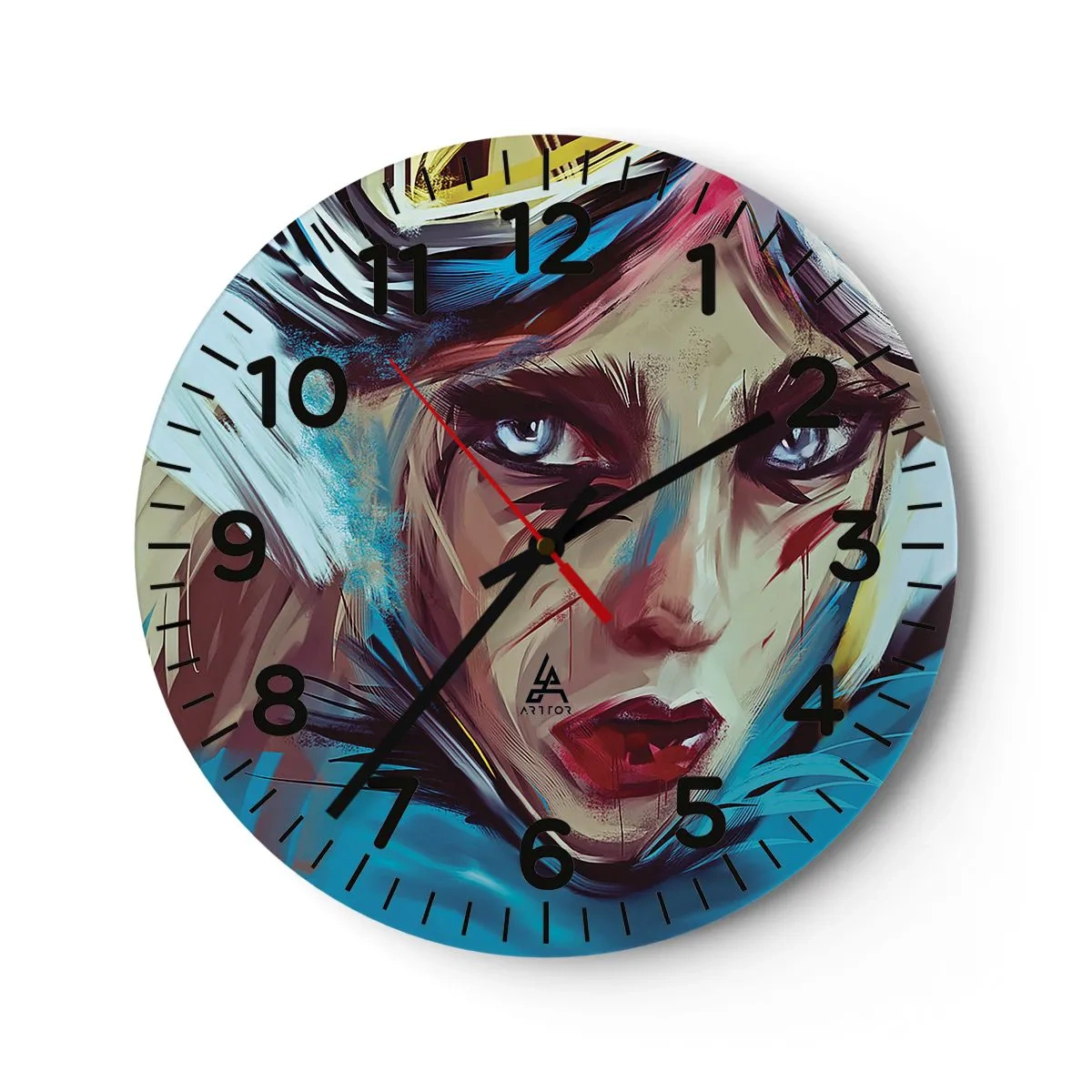 Horloge murale - Pendule murale - Guerrière errante - 30x30 cm