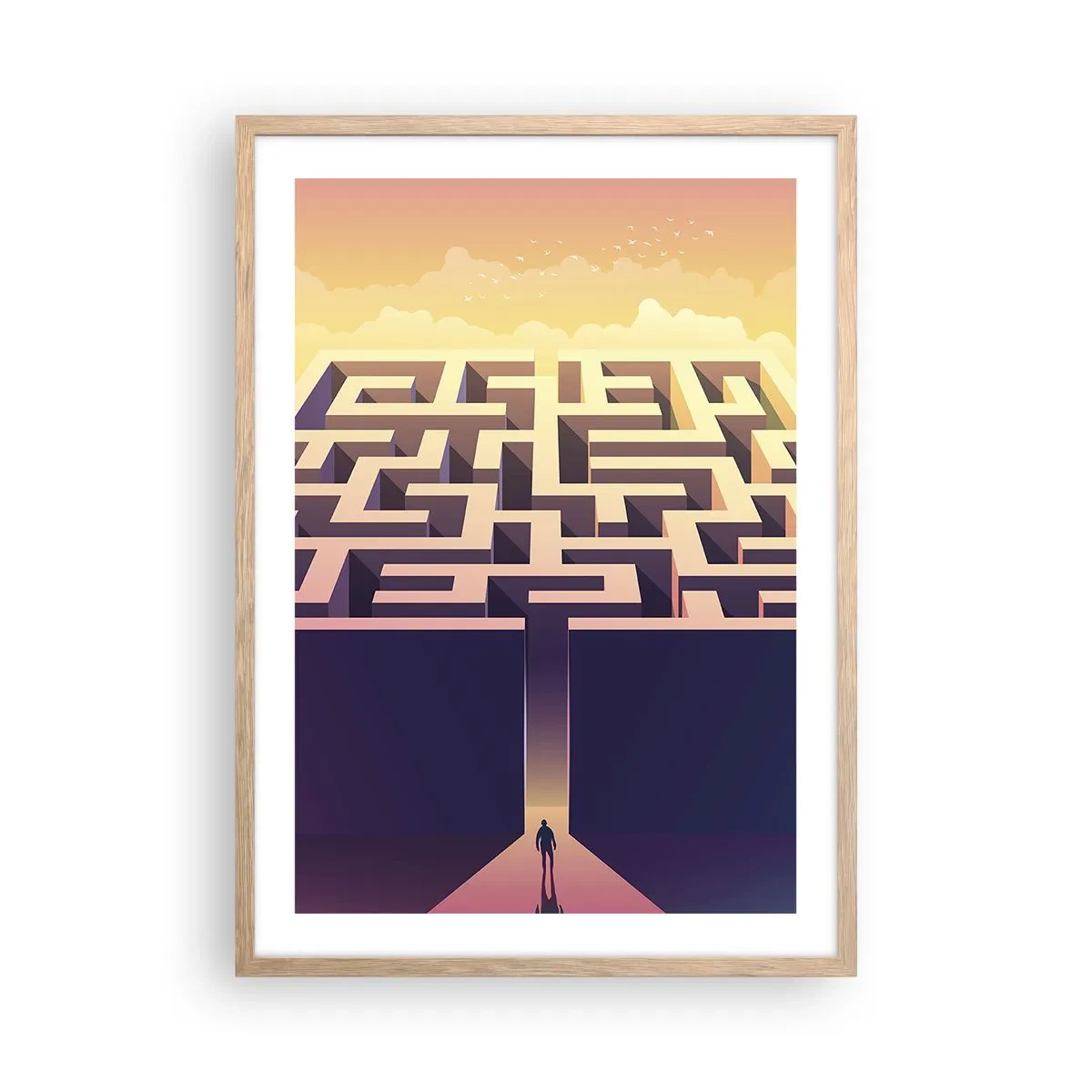 Affiche dans un chêne clair - Poster - Le temps de la décision - 50x70 cm