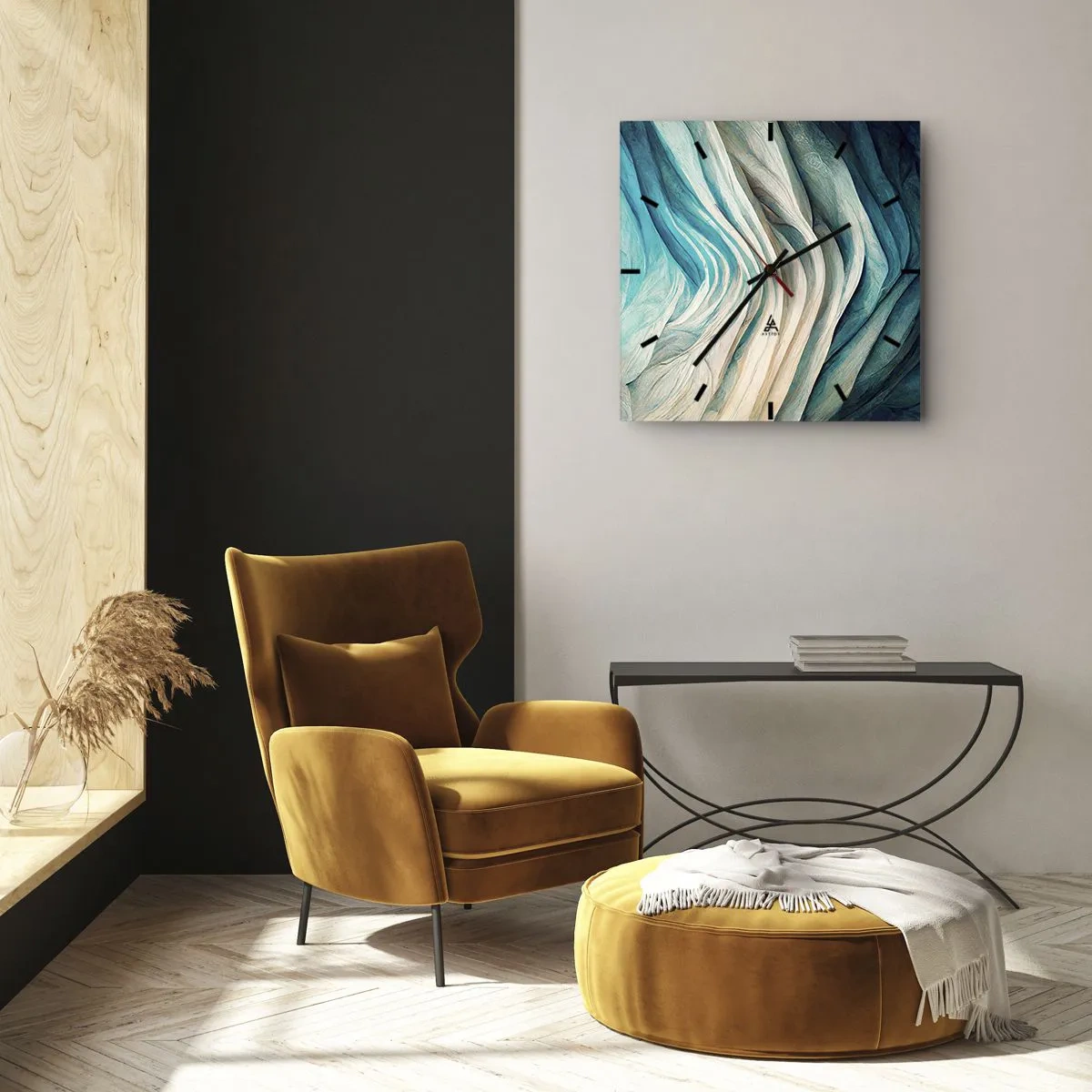 Horloge murale - Pendule murale - Insatiabilité bleue - 40x40 cm