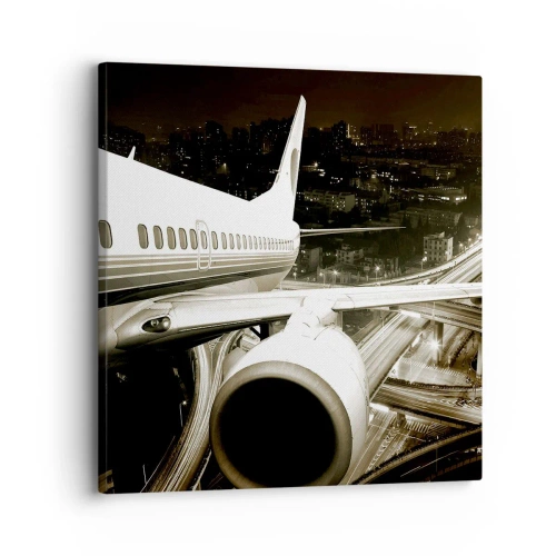 Impression sur toile - Image sur toile - Vole dans la nuit - 30x30 cm