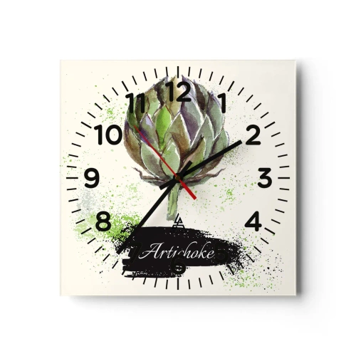 Horloge murale - Pendule murale - Vive les légumes! - 40x40 cm