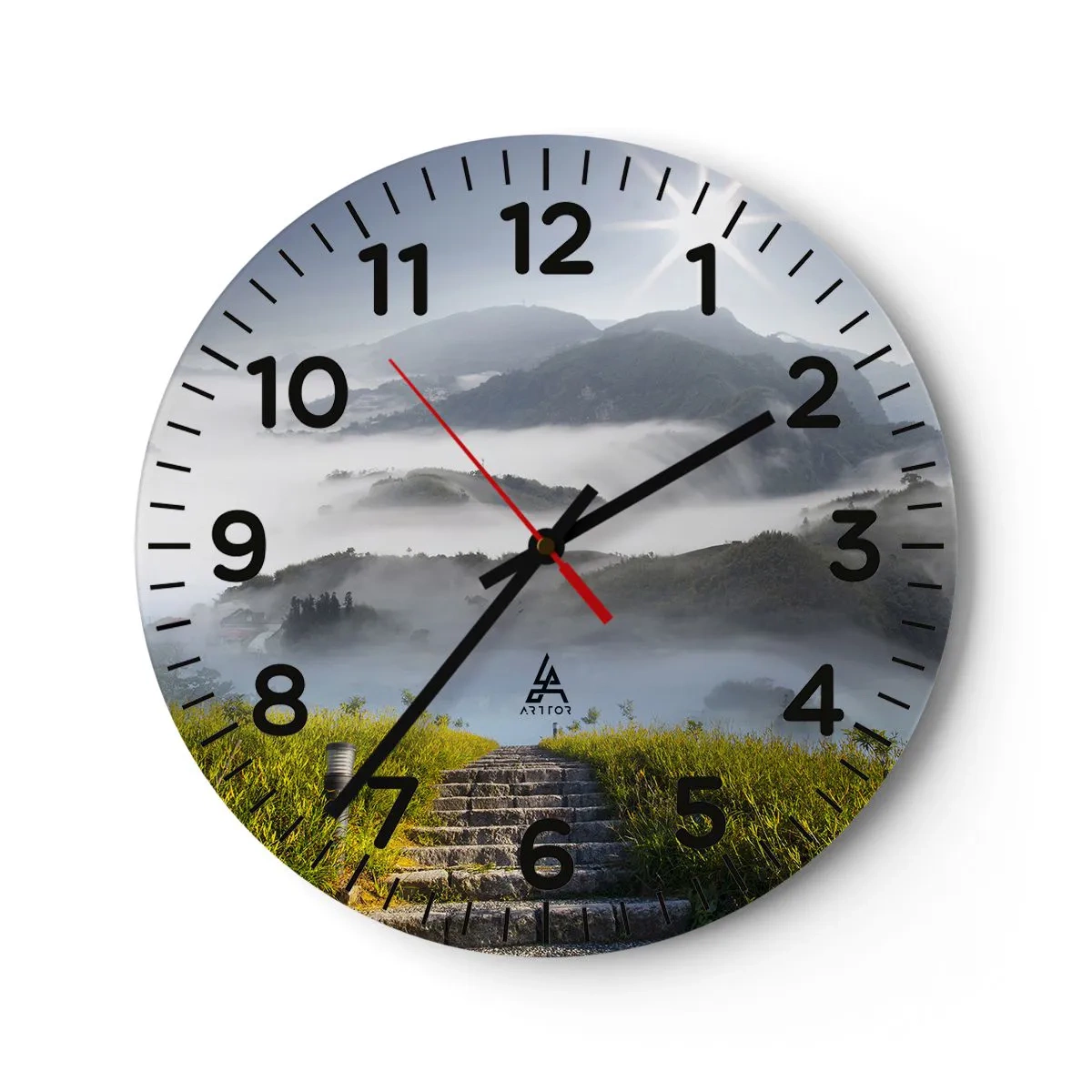 Horloge murale - Pendule murale - Toujours plus haut vers les nuages - 30x30 cm