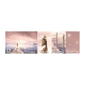 Échantillon de Papier Peint Autocollant Deluxe Sticker - A la lumière d'un rêve - Paysage, Femme, Mer - 100x30 cm