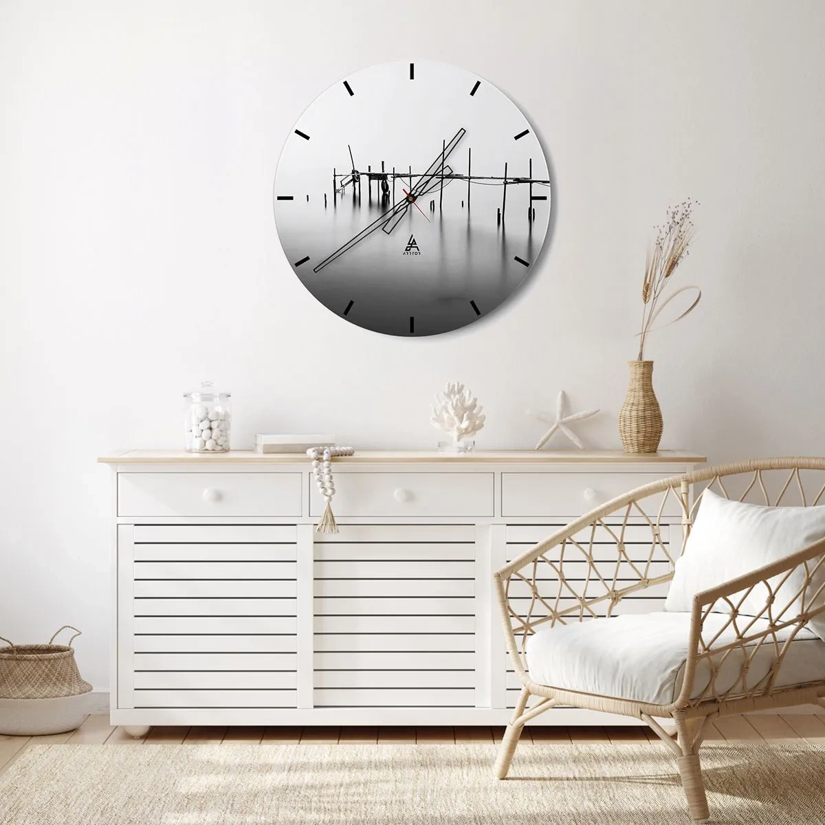 Horloge murale - Pendule murale - Et s'il n'y avait pas de monde ? - 30x30 cm