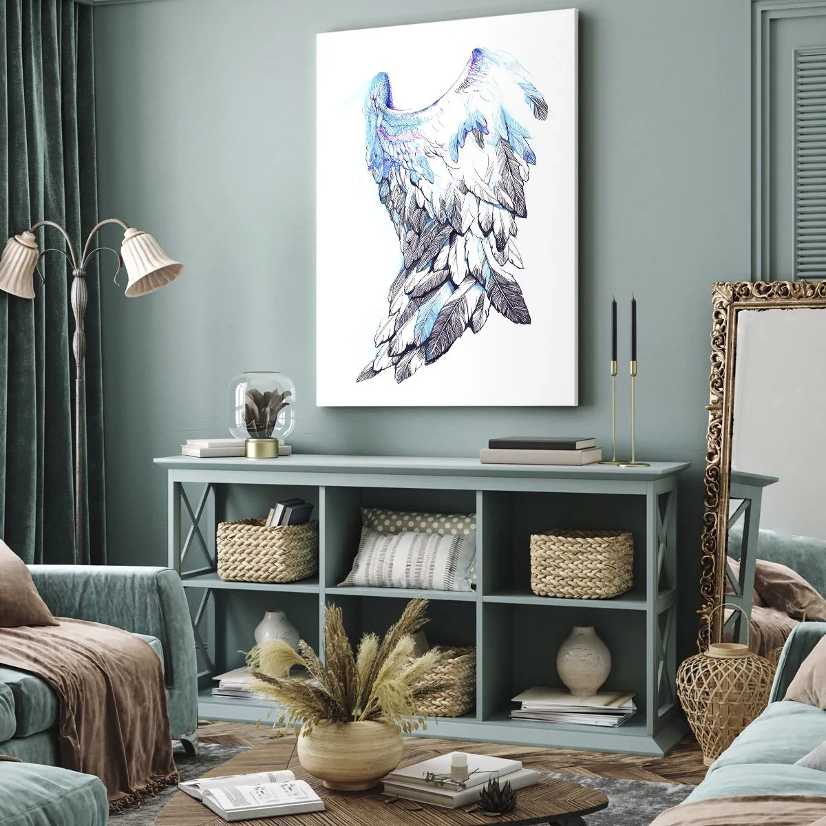 Impression sur toile - Image sur toile - j'ai besoin d'ailes - 55x100 cm