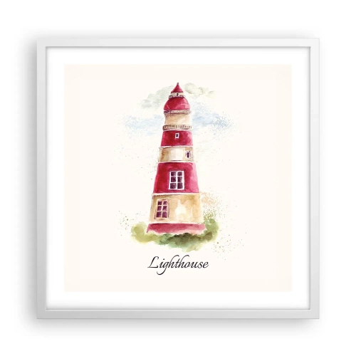 Affiche dans un cadre blanc - Poster - Il y a toujours beau temps autour - 50x50 cm