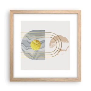 Affiche dans un chêne clair - Poster - Clareté et brillance - 30x30 cm