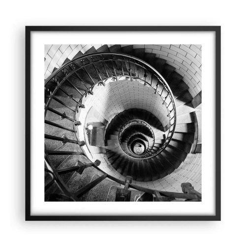 Affiche dans un cadre noir - Poster - De plus en plus haut - 50x50 cm