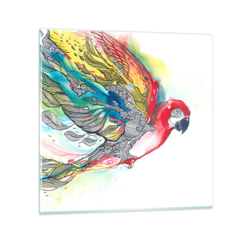 Impression sur verre - Image sur verre - Vivez haut en couleurs - 30x30 cm