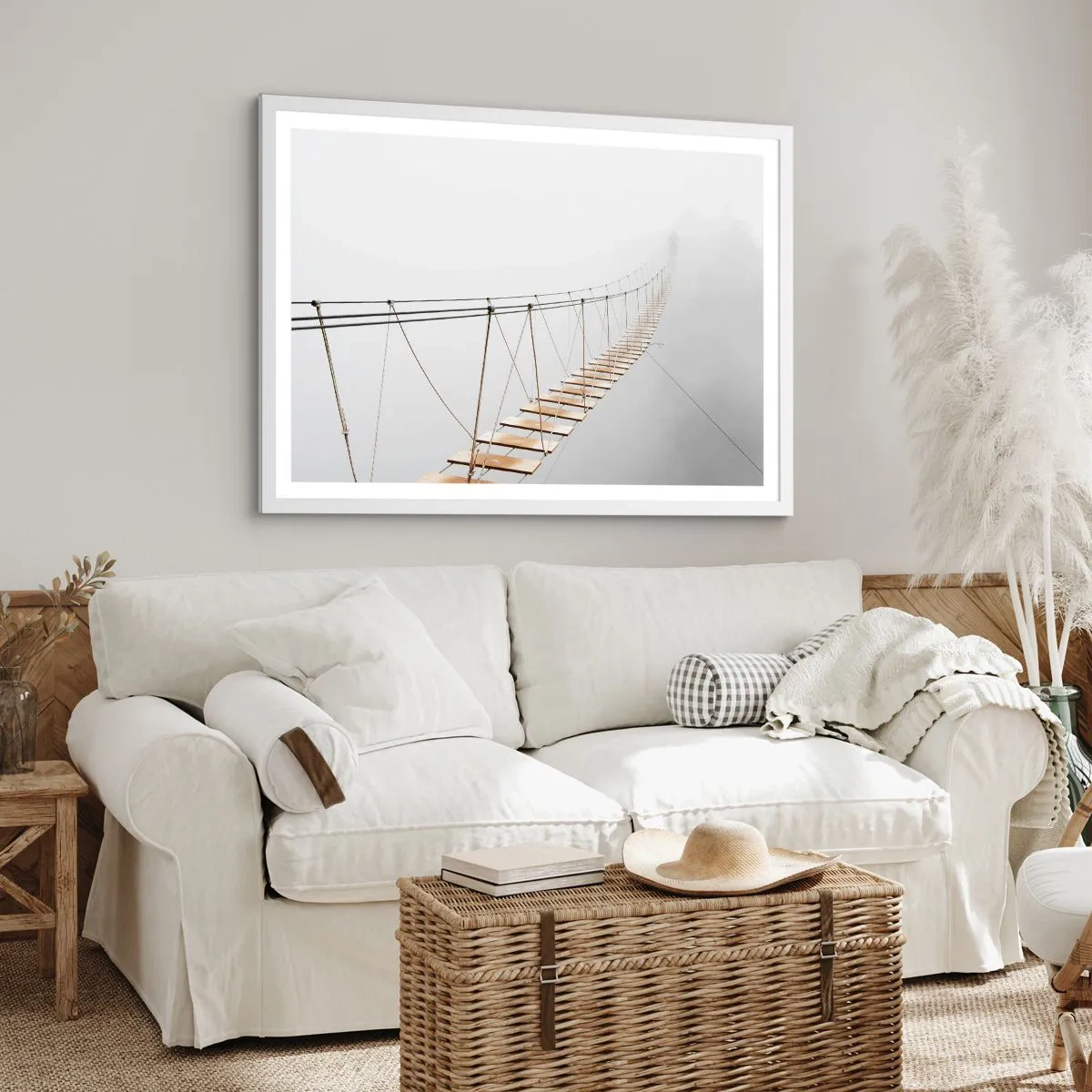 Affiche dans un cadre blanc - Poster - Où cela va-t-il te mener? - 100x70 cm