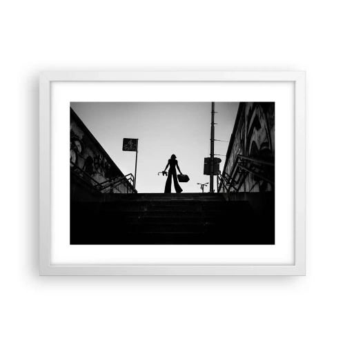 Affiche dans un cadre blanc - Poster - Pèlerinage urbain - 40x30 cm