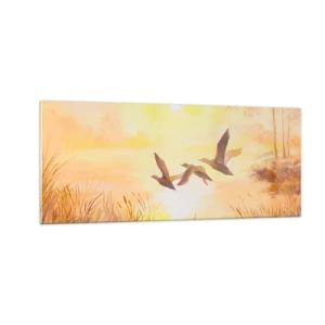 Impression sur verre - Image sur verre - Le début d'un long voyage - 100x40 cm