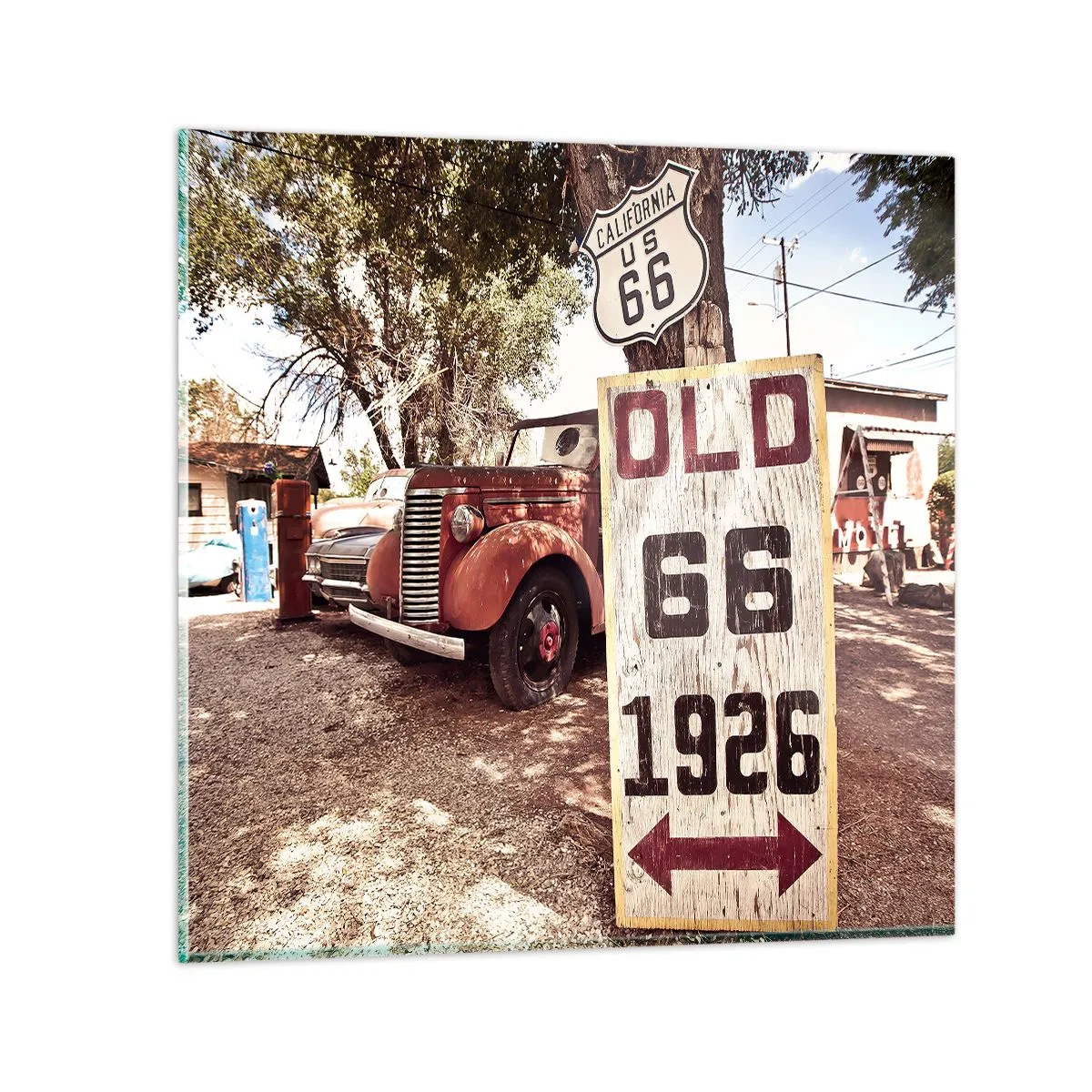 Impression sur verre - Image sur verre - La légende de la province américaine - 70x70 cm