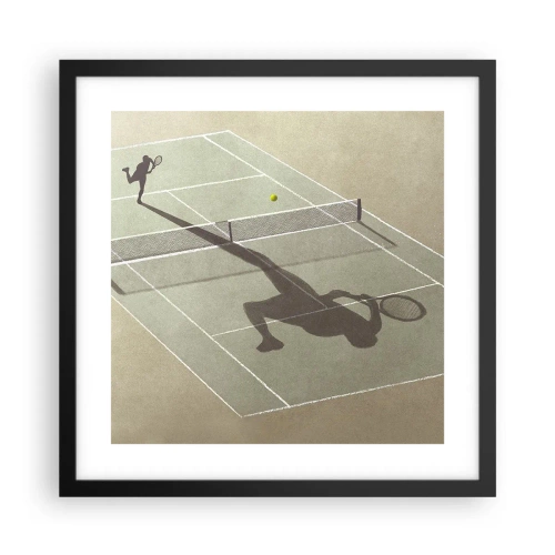 Affiche dans un cadre noir - Poster - Dépassement de soi - 40x40 cm