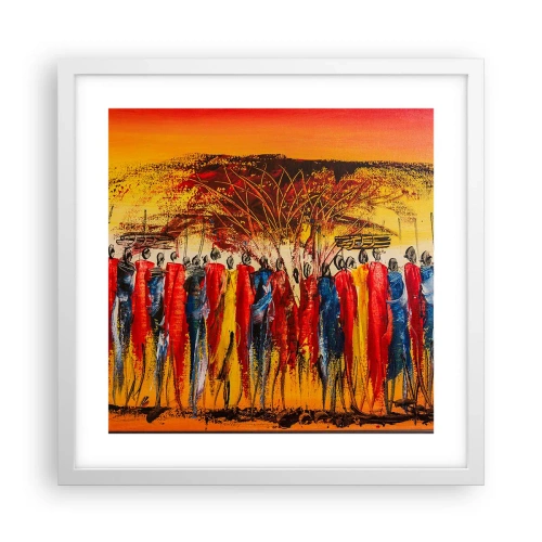 Affiche dans un cadre blanc - Poster - Là-bas, là-bas, ils vont là-bas - 40x40 cm