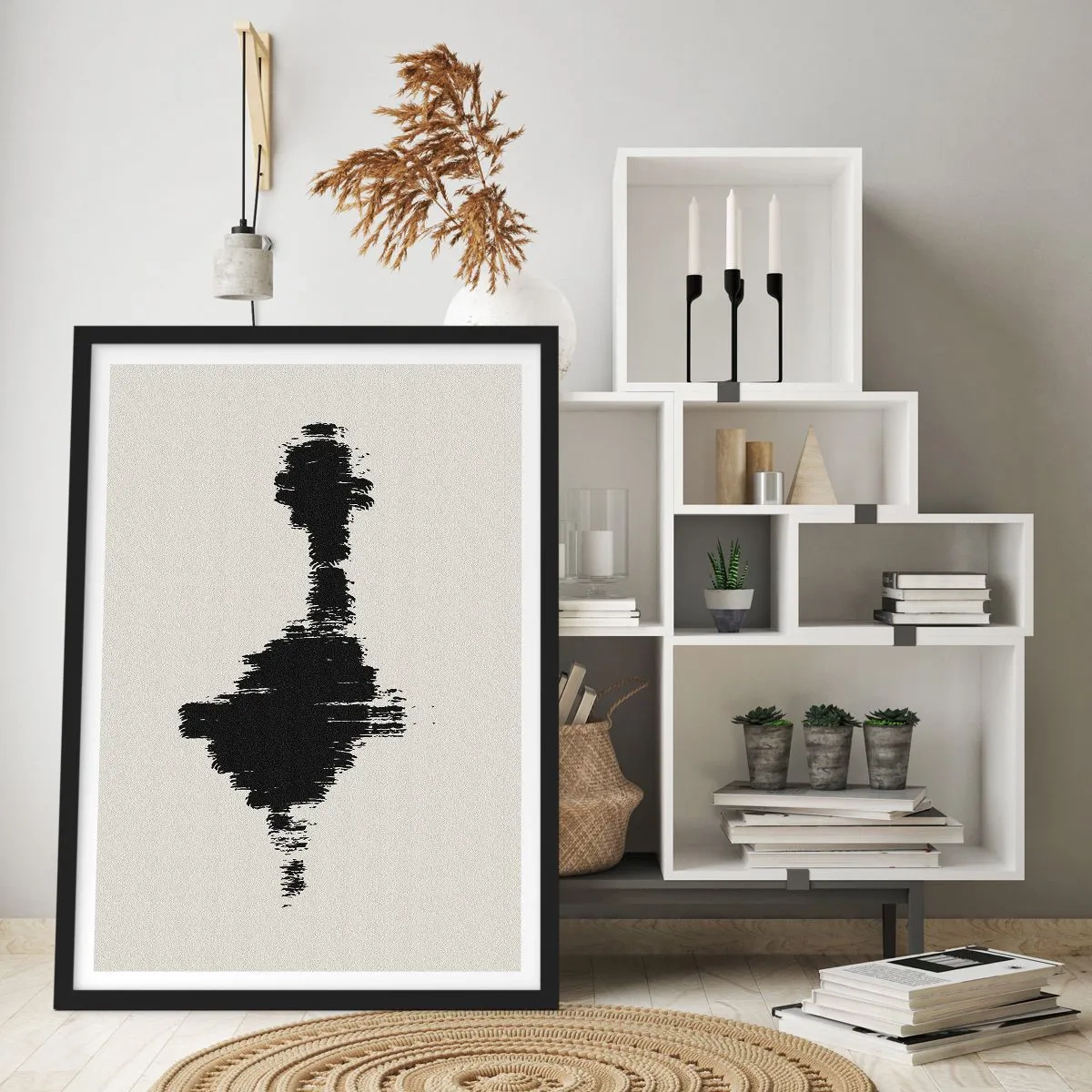 Affiche dans un cadre noir - Poster - Vibrations de l'imagination - 70x100 cm