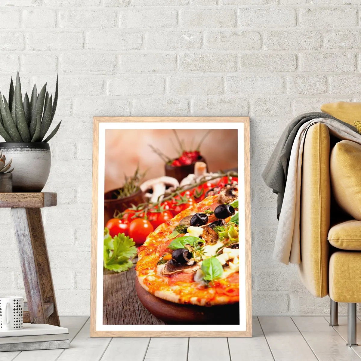 Affiche dans un chêne clair - Poster - Des ingrédients telluriques - 30x40 cm