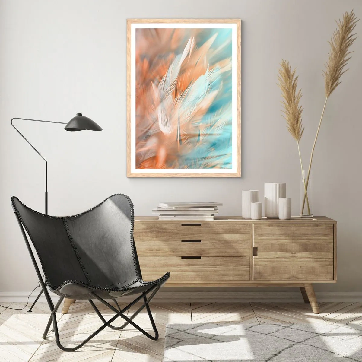 Affiche dans un chêne clair - Poster - Au pays de la douceur - 50x70 cm