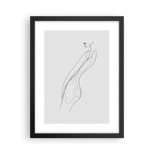 Affiche dans un cadre noir - Poster - Juste une promesse - 30x40 cm