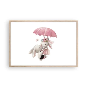 Affiche dans un chêne clair - Poster - C'est ça l'amour - 91x61 cm