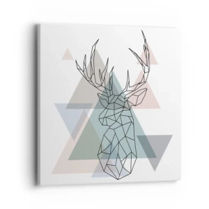 Impression sur toile - Image sur toile - Dans une forêt géométrique - 40x40 cm