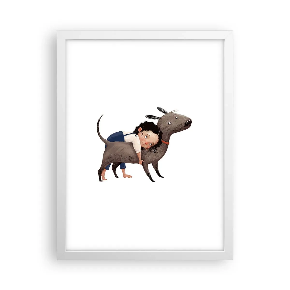 Affiche dans un cadre blanc - Poster - Les meilleurs amis - 30x40 cm