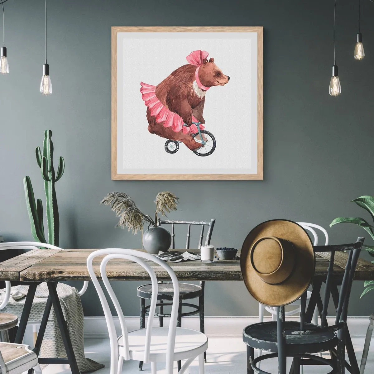 Affiche dans un chêne clair - Poster - Quel cirque ! - 50x50 cm