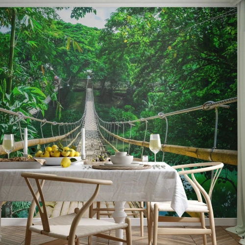 Papier peint sur mesure Autocollant Deluxe - Pont de singe en pleine nature - Paysage, Jungle, Philippines