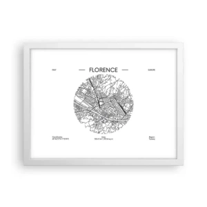 Affiche dans un cadre blanc - Poster - Anatomie de Florence - 40x30 cm