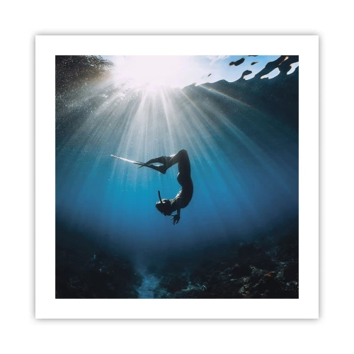 Affiche - Poster - Dans sous-marine - 50x50 cm