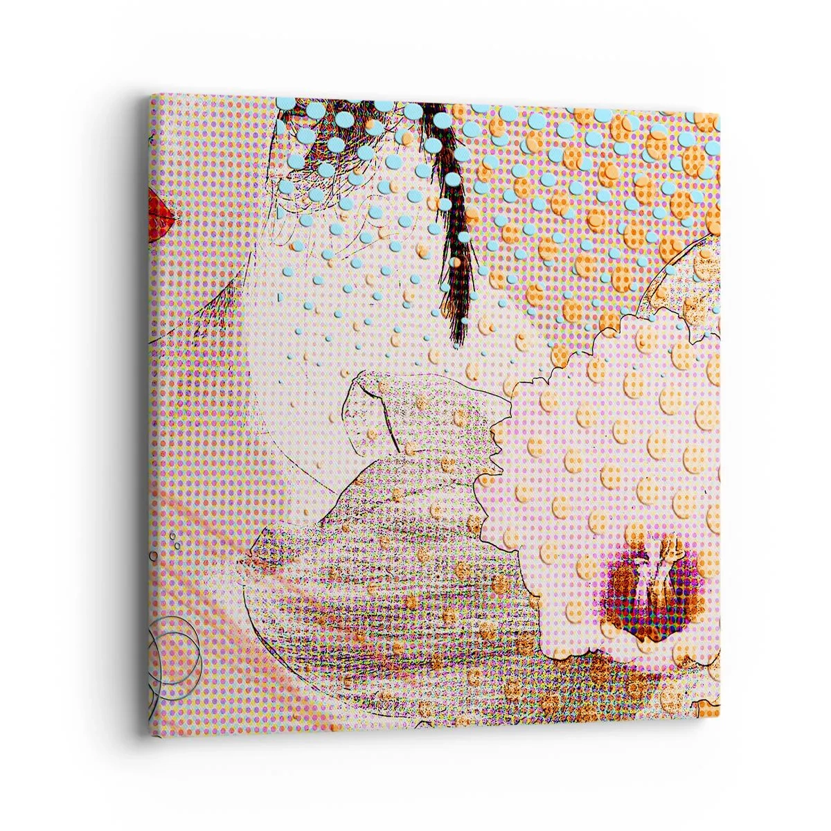 Impression sur toile - Image sur toile - Héroïne de bande dessinée - 40x40 cm