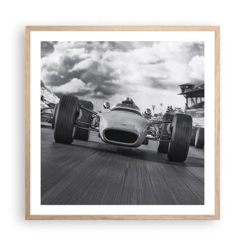 Affiche dans un chêne clair - Poster - Puissance! - 60x60 cm