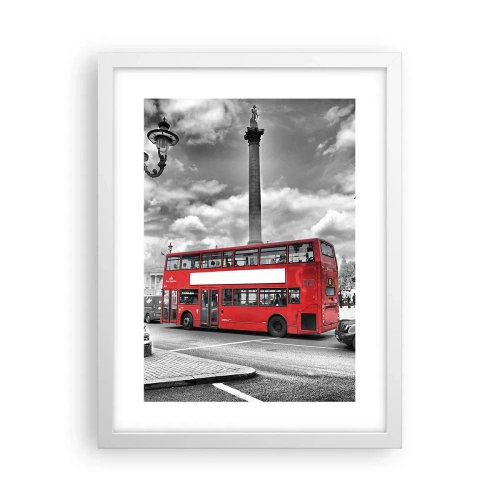 Affiche dans un cadre blanc - Poster - La vraie circulation sanguine de la ville - 30x40 cm