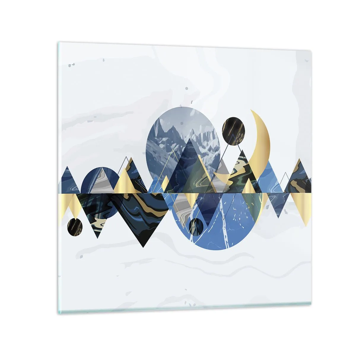 Impression sur verre - Image sur verre - Paysage géométrique - 50x50 cm