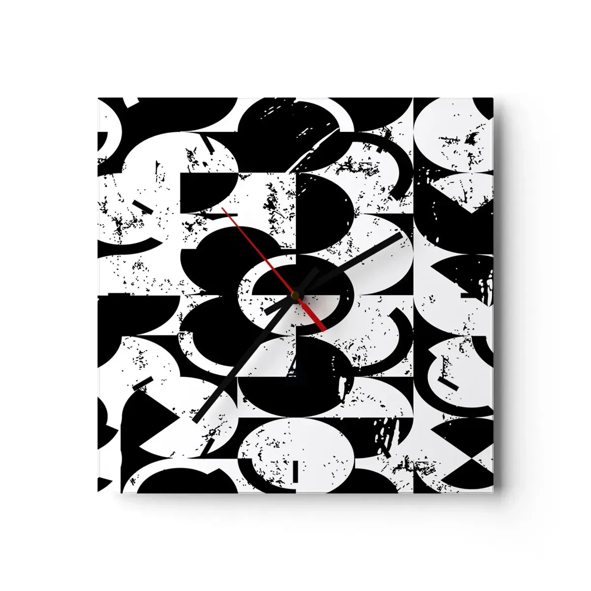 Horloge murale - Pendule murale - Le blanc est blanc et le noir est noir - 40x40 cm