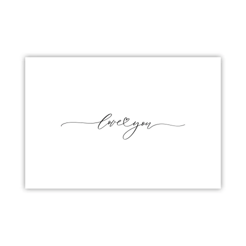 Affiche - Poster - Noir sur blanc - 91x61 cm