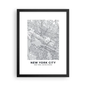 Affiche dans un cadre noir - Poster - Anatomie de la métropole - 30x40 cm