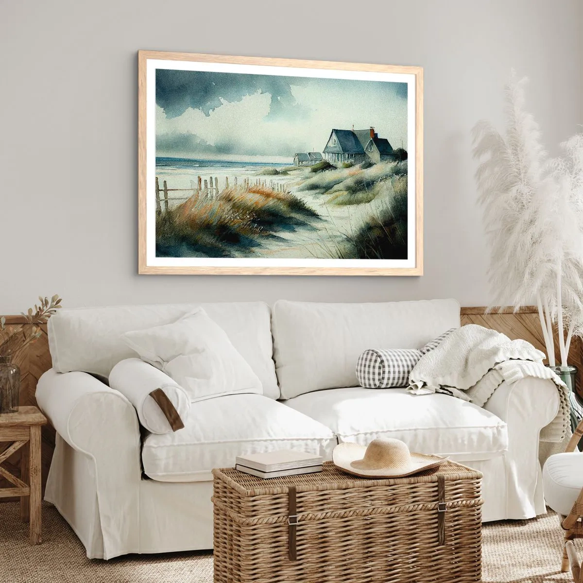 Affiche dans un chêne clair - Poster - Loin de l'agitation - 40x30 cm