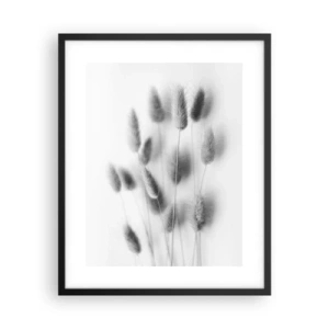 Affiche dans un cadre noir - Poster - Son herbe duveteuse - 40x50 cm