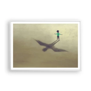 Affiche dans un cadre blanc - Poster - Héros du futur - 100x70 cm