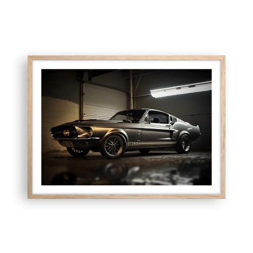 Affiche dans un chêne clair - Poster - Retour dans le passé - 70x50 cm